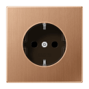 Jung BRG1520NKI SCHUKO®-Steckdose 16 A 250 V ~ ohne Krallen Safety Plus Metall PVD-beschichtet Serie LS Bronze gebürstet