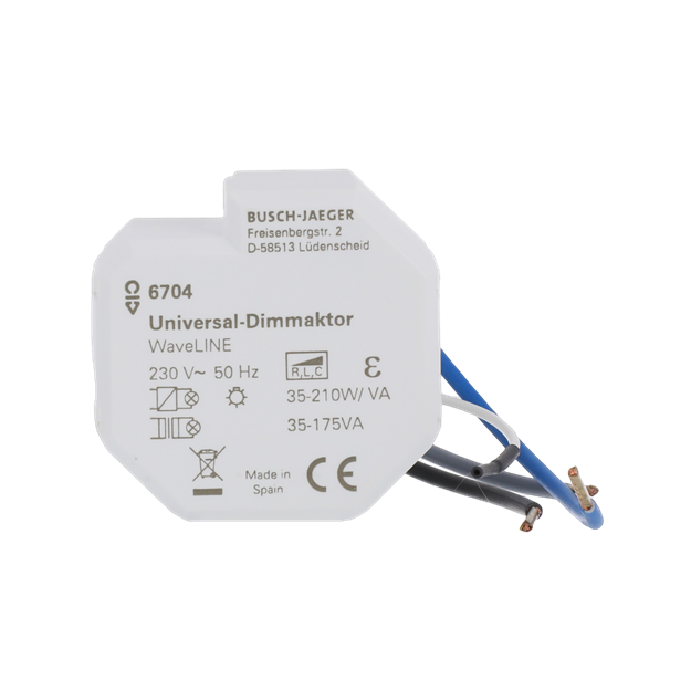 Exklusives Angebot: Busch-Jaeger 6704 Universal-Dimmaktor WaveLINE (Thermoplast) Studioweiß 2CKA006700A0029 - nur für kurze Zeit!