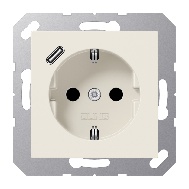 Exklusives Angebot: Jung A1520-18C SCHUKO-Steckdose mit USB Typ C (max. 3A) Quick Charge mit erhöhtem Berührungsschutz (Thermoplast bruchsicher) Weiß Serie A - nur für kurze Zeit!
