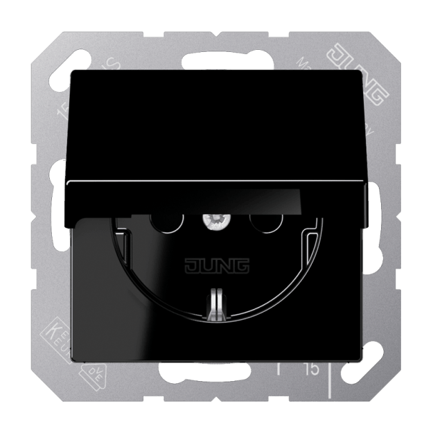 Exklusives Angebot: Jung A1520KLSW SCHUKO Steckdose mit Klappdeckel Schwarz Serie A - nur für kurze Zeit!