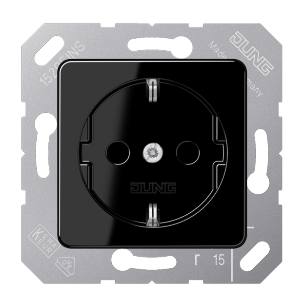Exklusives Angebot: Jung CD5120BFSW SCHUKO Steckdose f.Klappdeckel (Thermoplast bruchsicher) Schwarz Serie CD - nur für kurze Zeit!