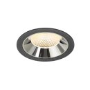 SLV 1009941 NUMINOS® XL Deckeneinbauleuchte Schwarz/Chrom 3000 K 40°