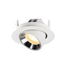 SLV 1010061 NUMINOS® GIMBLE XS Deckeneinbauleuchte Weiß/Chrom 3000 K 55°