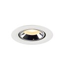 SLV 1010061 NUMINOS® GIMBLE XS Deckeneinbauleuchte Weiß/Chrom 3000 K 55°