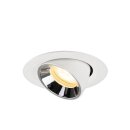 SLV 1010061 NUMINOS® GIMBLE XS Deckeneinbauleuchte Weiß/Chrom 3000 K 55°