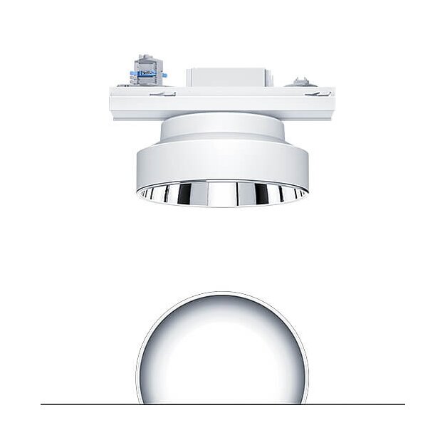 Zumtobel 60819426 Flache LED Stromschienen-Anbauleuchte PANOS T R200 1k-940 LDO TEC AL WH