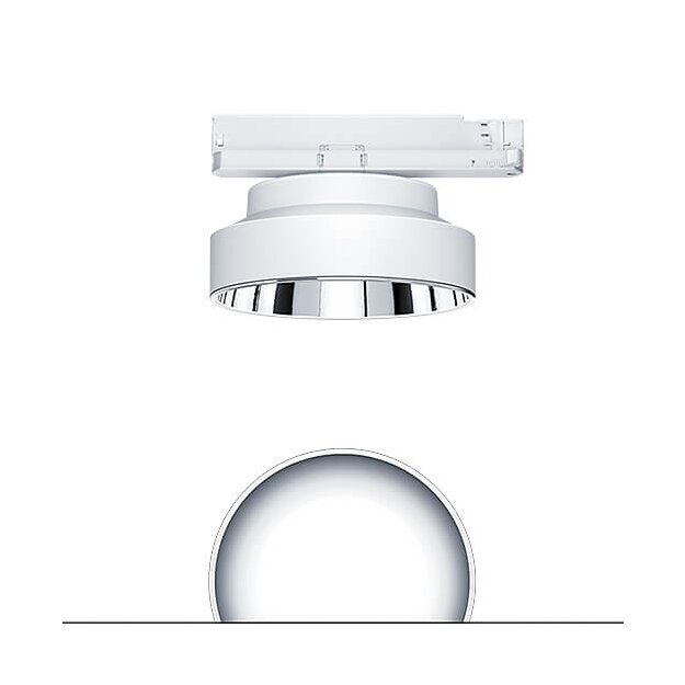 Zumtobel 62933432 Flache LED Stromschienen-Anbauleuchte PANOS T R200 2k-940 SWI 3XI AL WH