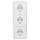 Jung Serie LS Komplett-Set Alpinweiß: 3x LS1520WW SCHUKO Steckdose + LS583AWW Aufputz-Kappe 3-fach