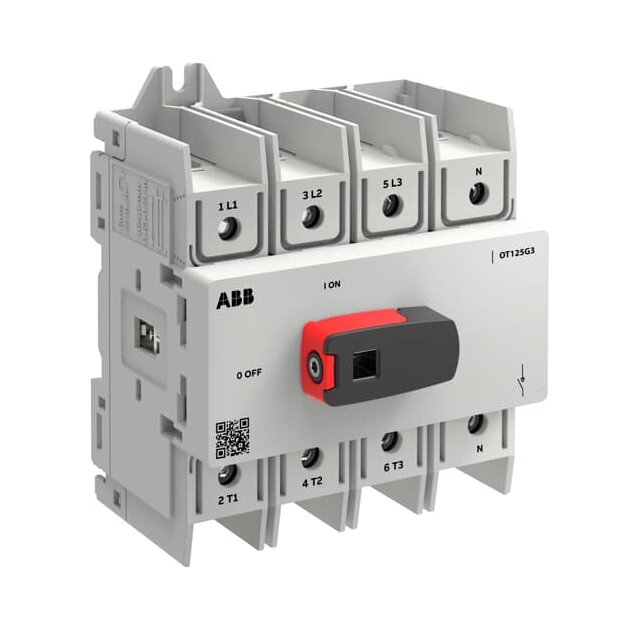 ABB OT125G3-4BSN2/32 Lasttrennschtrennschalter OT Plus 125A Baugröße G3 4-polig inkl. Griff 1SCA163846R1001
