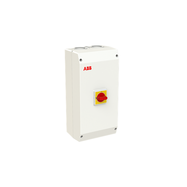 ABB OTP80GA4M Wartungsschalter 4-polig 415V AC23 80A 45kW mit rot-gelbem Griff 1SCA164250R1001