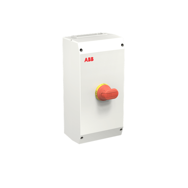 ABB OTP63GBA6B Wartungsschalter 6-polig 415V AC23 63A 30kW mit rot-gelbem Griff 1SCA164243R1001