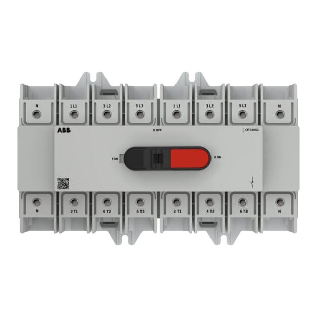 ABB OTC63G3-4BS Lastumschalter OT+ 4-polig 63 A mit Direktgriff abschließbar I-0-II Baugröße 3 1SCA162744R1001