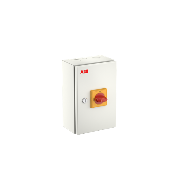ABB OTL63GBA4M Wartungsschalter 4-polig 415V AC23 63A 30kW mit rot-gelbem Griff 1SCA164310R1001
