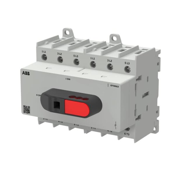 ABB OT80G2-6BS Lasttrennschalter OT Plus 80 A Baugröße G2 4-polig 4. Pol rechts 1SCA162679R1001