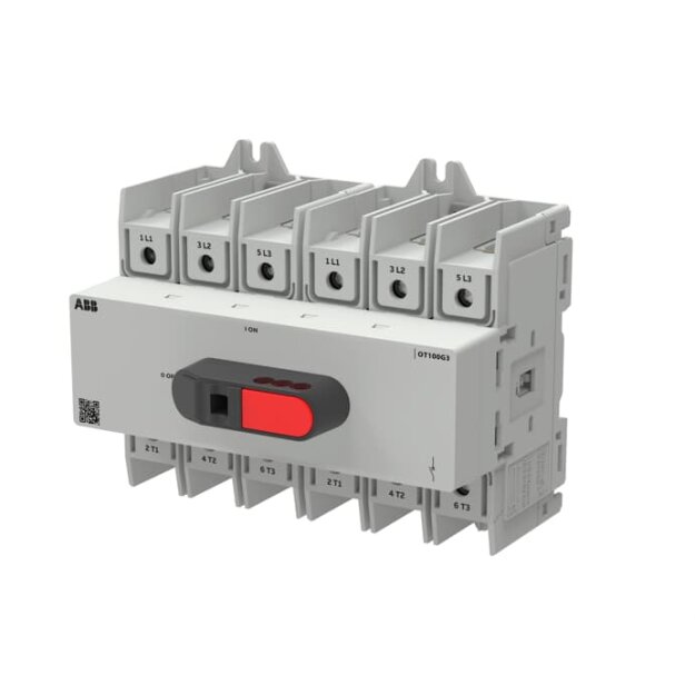 ABB OT100G3-6BS Lasttrennschalter OT Plus 100 A Baugröße G3 6-polig DIN-Montage 1SCA162667R1001