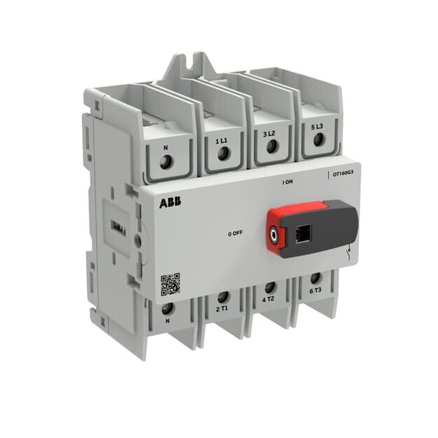 ABB OT160G3-4BSN1 Lasttrennschalter OT Plus160 A Baugröße G3 4. Pol links 1SCA162527R1001
