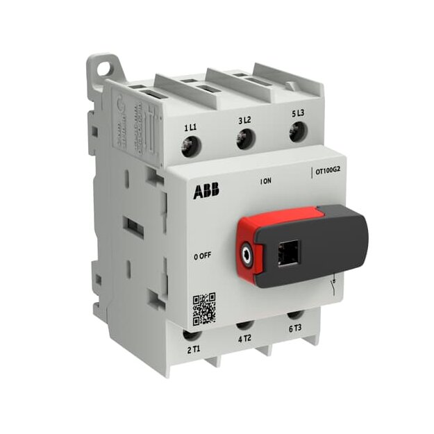 ABB OT100G2-3BS Lasttrennschalter OT Plus 100 A Baugröße G2 3-polig DIN-Montage 1SCA162547R1001