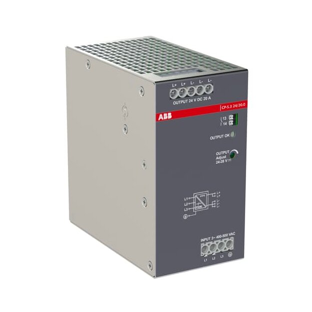 ABB CP-S.3 24/20.0 Netzteil In:3x400-500VAC Out:DC 24V/20A 1SVR340767R1000