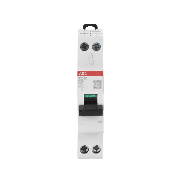 ABB S202C-C20 Sicherungsautomat 2P - 20 A - C(230 V) 6 kA 2CSS252420R0204