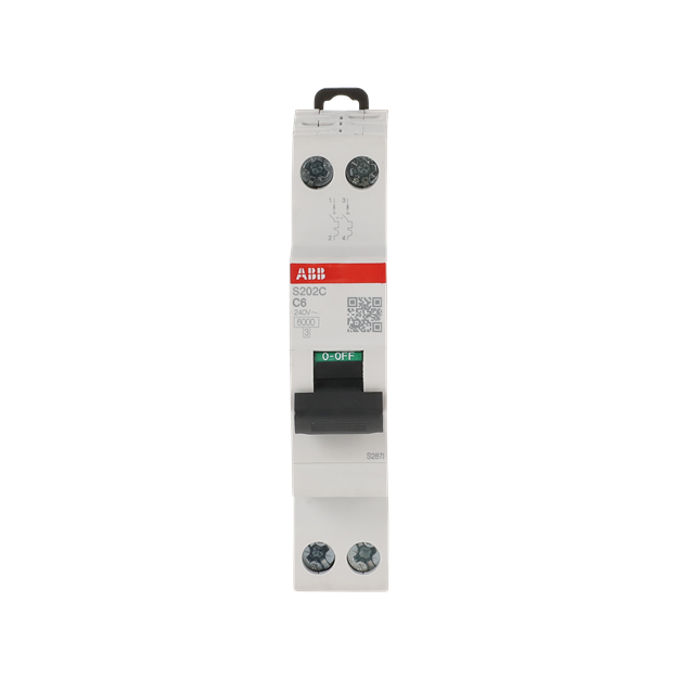 ABB S202C-C6 Sicherungsautomat 2P - 6 A - C(230 V) 6 kA 2CSS252420R0064