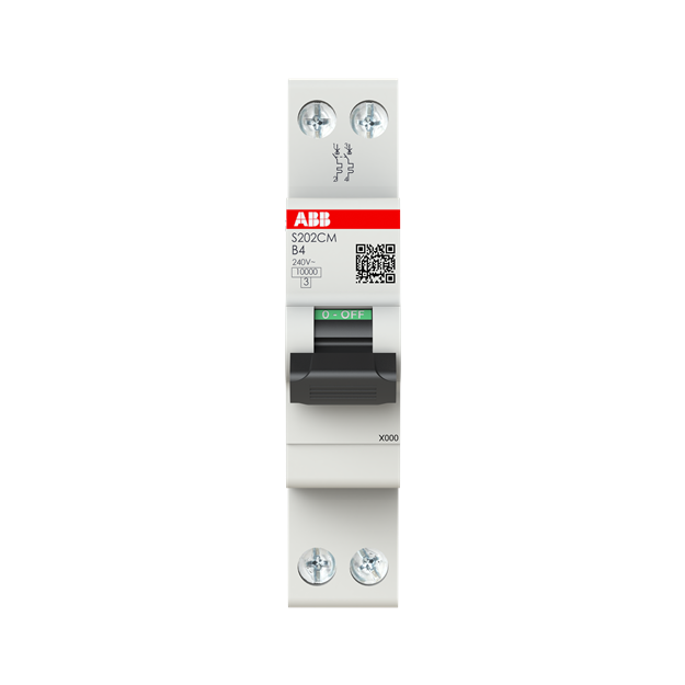 ABB S202CM-B4 Sicherungsautomat 2P - 4 A - B(230 V) 10 kA 2CSS272420R0045