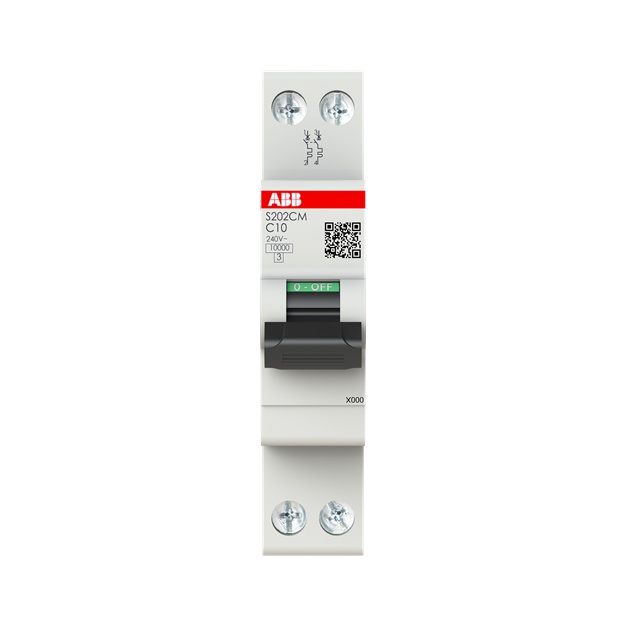ABB S202CM-C10 Sicherungsautomat 2P - 10 A - C(230 V) 10 kA 2CSS272420R0104