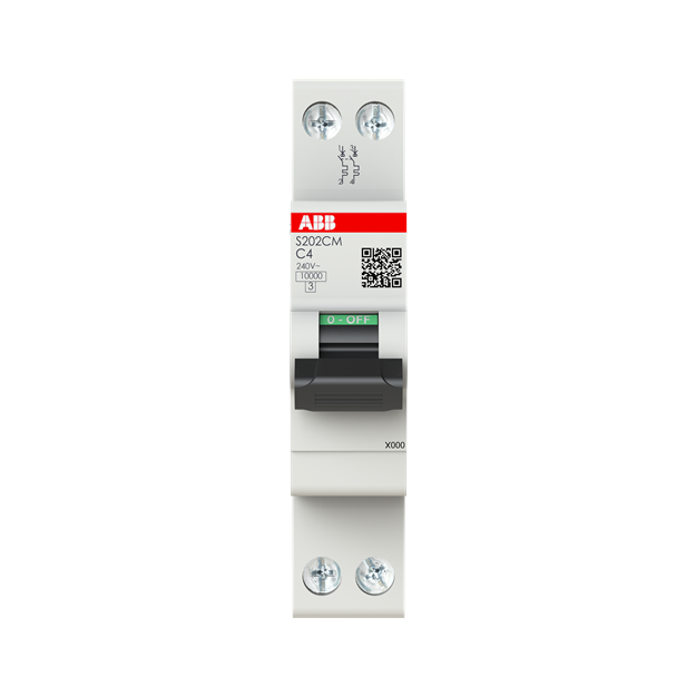 ABB S202CM-C4 Sicherungsautomat 2P - 4 A - C(230 V) 10 kA 2CSS272420R0044
