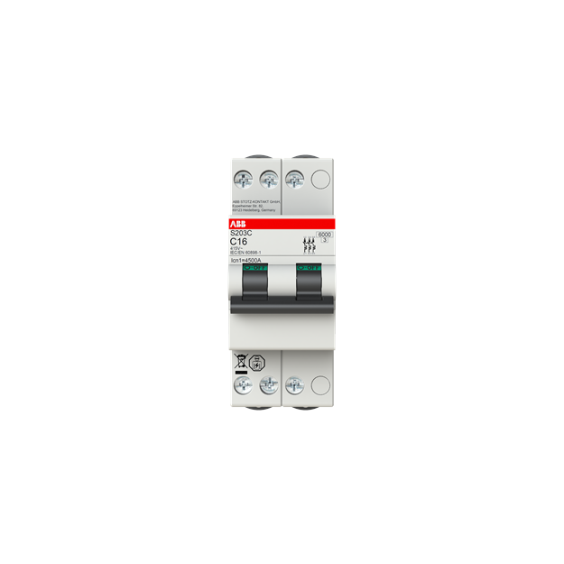 ABB S203C-C4 Sicherungsautomat C-Char. 6kA 4A 3P 2M 2CDS253280R0044