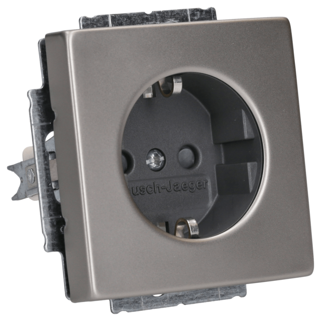 B-WARE Busch-Jaeger 23 EUCB-866 SCHUKO®-Steckdoseneinsatz Safety+ Shutter mit Schraubklemmen 2CKA002013A5478 Edelstahl