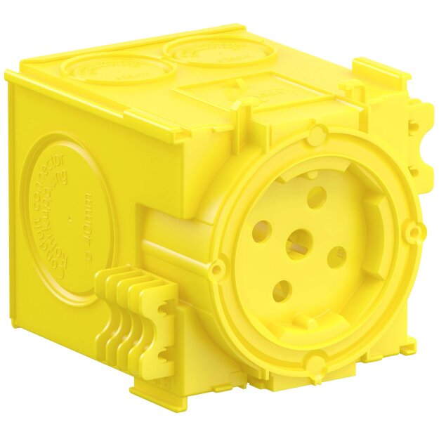 Kaiser 1264-03 Betonbau Geräte-Verbindungsdose 88,5 mm Befestigung Haftmagnet Ø 40 mm 4 Schraubdome 2 Spreizkrallenfelder
