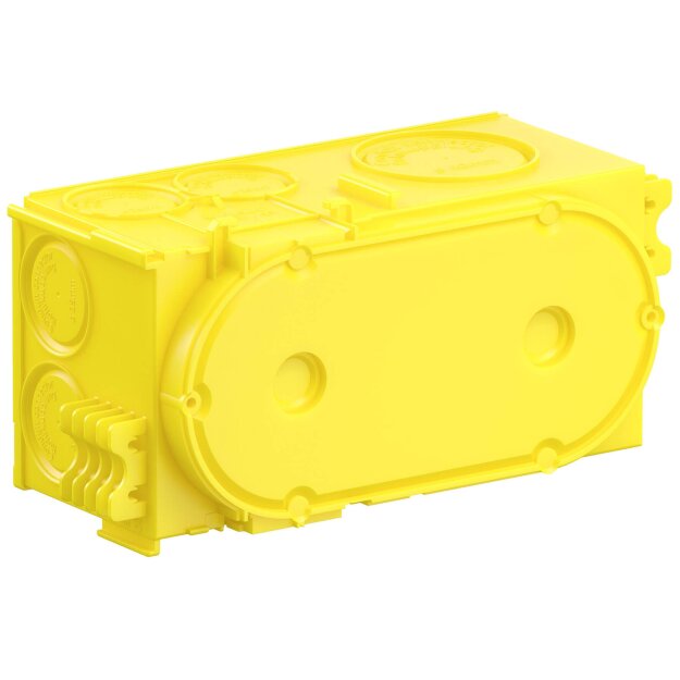 Kaiser 1263-21 Betonbau Doppel-Geräte-Verbindungsdose Klebebefestigung Einbauöffnung 60 x 131 mm