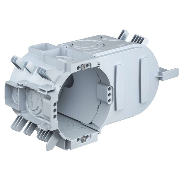 Kaiser 1068-06 Unterputz Elektronik-Dose UP1 Fix Klemmrippen 4x3 Schraubdome Geräteschrauben