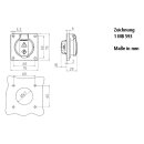Mennekes 11033F Anbaudose SCHUKO 16A2p+PE 230V IP54