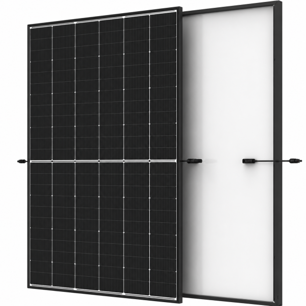 Trina Solar TSM-470NEG9R.28 Vertex S+ 470 W BF, Monokristallines Doppelglas-Photovoltaik-Modul mit schwarzem Rahmen und weißer Rückseite. 120 Drittelzellen. N-Type