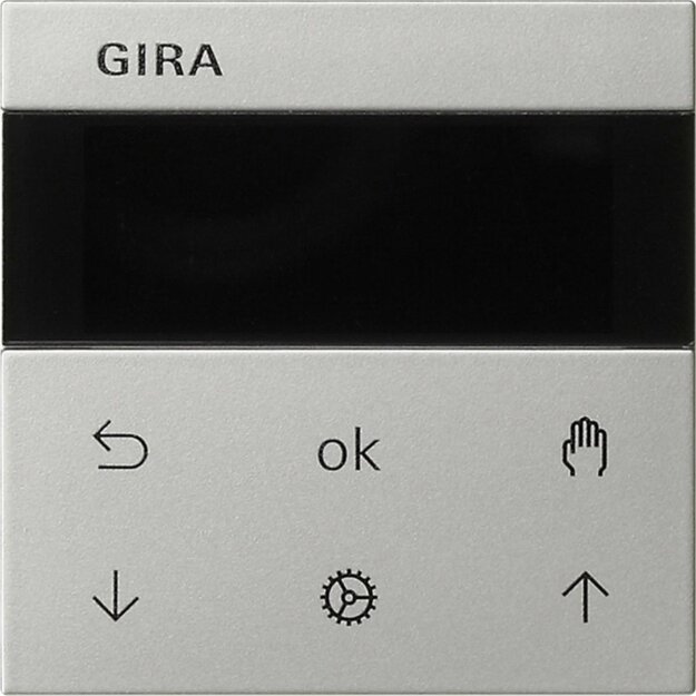 B-WARE Gira 5366600 S3000 Jalousie- + Schaltuhr Display System 55 Edelstahl(lackiert)