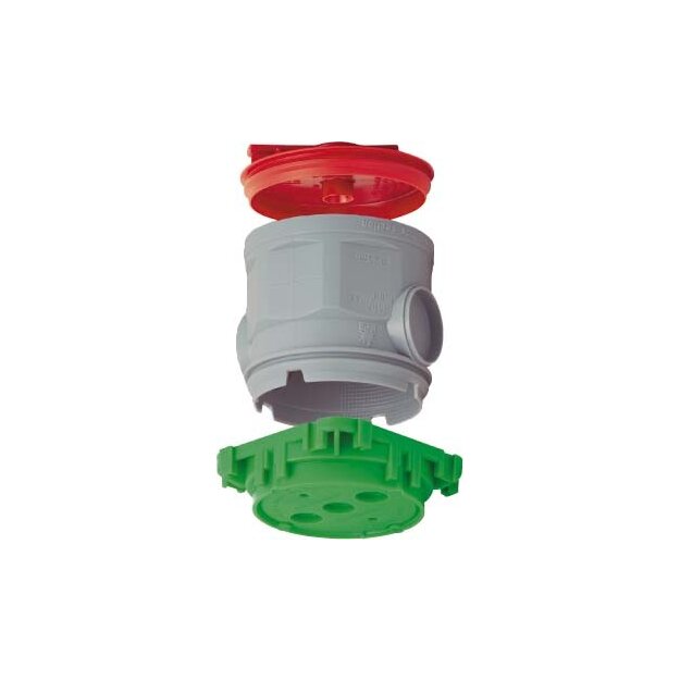 B-WARE Kaiser 1265-50 Betonbau Decken-Verbindungsdose Ø 60mm mit Metallmutter M5 für Leuchtenhaken Tiefe 82 mm