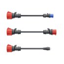 go-e Adapterset auf Haushaltsstecker 22 kW Blau Rot CH-04-07