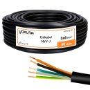 Erdkabel NYY-J 5x6 mm² 40m Ring 5-adrig PVC Schwarz