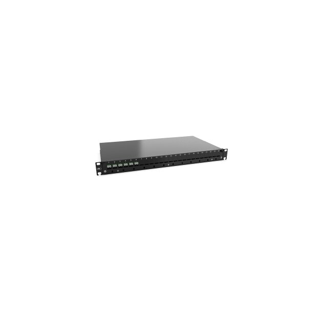 Rutenbeck 228130406 BasicLine-Keystone Spleissbox ausziehbar 19/1HE 6xLC-D OS2 APC Grün Grade B