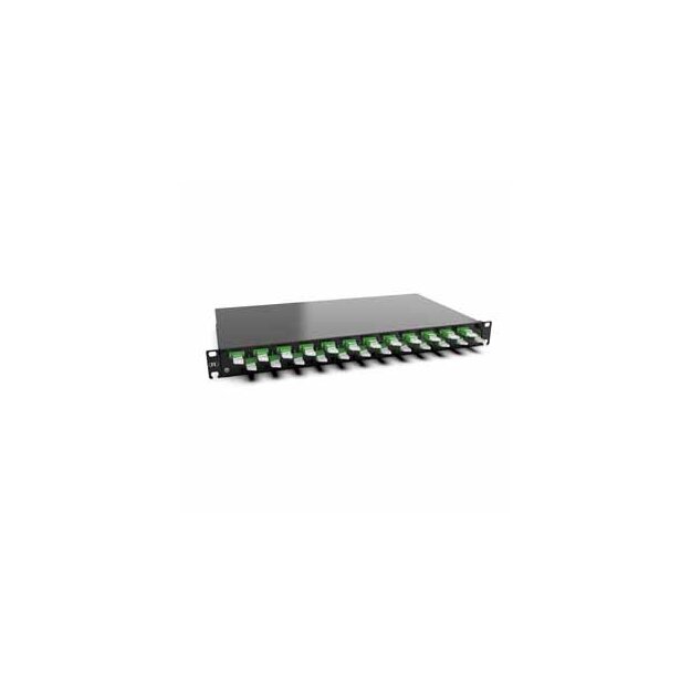 Rutenbeck 228031324-01 Spleissbox ausziehbar 19/1HE 24xLSH OS2 APC Grün Grade B