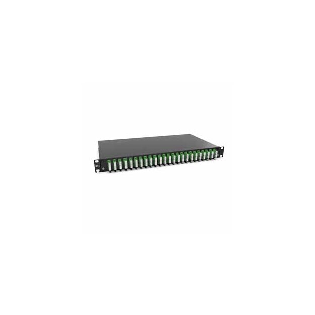 Rutenbeck 228030924-01 Spleissbox ausziehbar 19/1HE 24xSC-D OS2 APC Grün Grade B