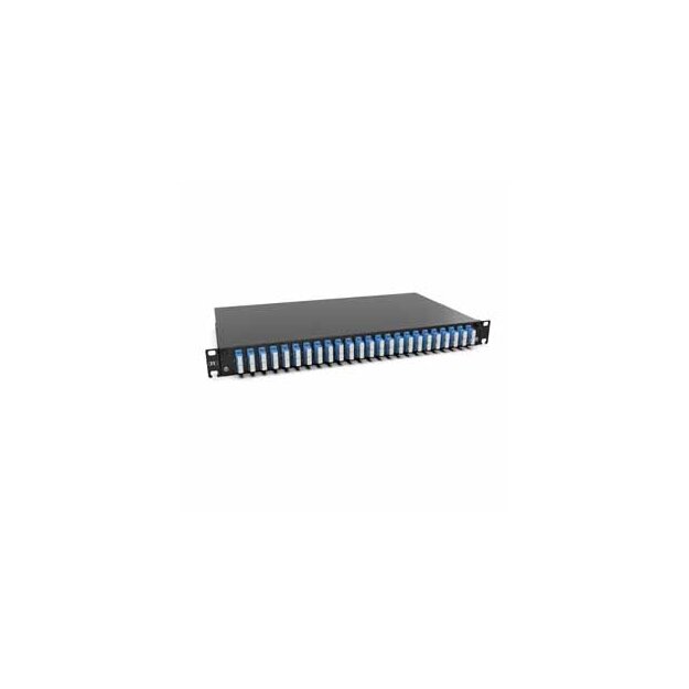 Rutenbeck 228030824-01 Spleissbox ausziehbar 19/1HE 24xSC-D OS2 Blau Grade B
