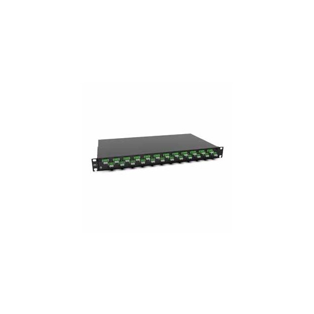 Rutenbeck 228030424-01 Spleissbox ausziehbar 19/1HE 24xLC-D OS2 APC Grün Grade B