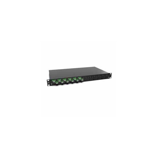 Rutenbeck 228030412-01 Spleissbox ausziehbar 19/1HE 12xLC-D OS2 APC Grün Grade B
