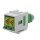Rutenbeck 228170400 LC-D Keystone Modul SM OS2 APC (Grün) mit Shutter Reinweiß