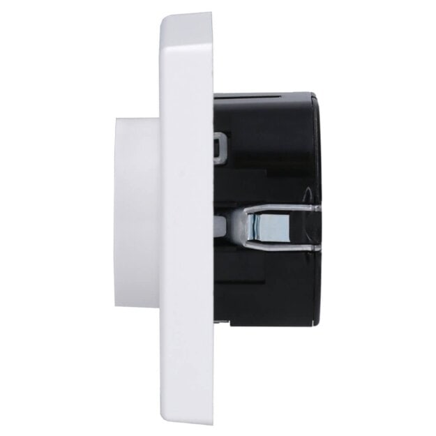 Jung Serie LS Komplett-Set Alpinweiß: 1730DD Drehdimmer Standard LED + LS1740WW Abdeckung mit Drehknopf + LS981WW Rahmen 1-fach