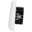 Jung Serie LS Komplett-Set Alpinweiß: 1710DE Tastdimmer Standard LED + LS1700WW Steuertaste Standard + LS981WW Rahmen 1-fach