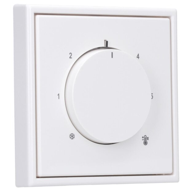 Jung Serie LS Komplett-Set Alpinweiß: RTR230 Raumthermostat (Öffner) 230 V + LS1749BFWW Abdeckung für Raumtemperaturregler + LS981WW Rahmen 1-fach