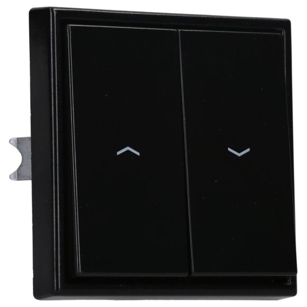 Jung Serie LS Komplett-Set Schwarz:  539VU Jalousie-Wippschalter + LS995PSW Wippe f. Jalousie-Schalter/-Taster + LS981SW Rahmen 1-fach