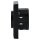 Jung Serie LS Komplett-Set Schwarz: RTR230 Raumthermostat (Öffner) 230 V + LS1749BFSW Abdeckung für Raumtemperaturregler + LS981SW Rahmen 1-fach